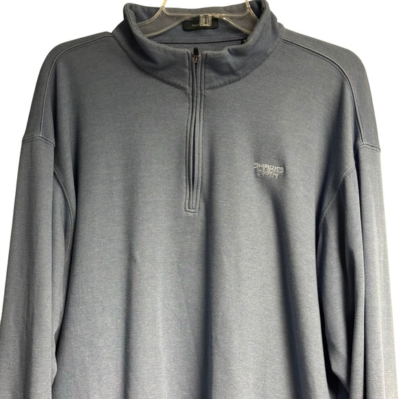 Turtleson Quarter Zip Sweater Mens XL Blue Pullover Embroidered Golf Preppy - Picture 10 of 16